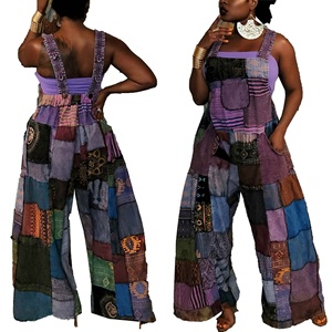 Yeni gelenler kadın Boho baskılı geniş bacak gevşek Sling tulum - Product Image 1