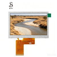 Écran LCD TFT IPS graphique BOE de 4,3 pouces, résolution 480x272, RVB 40 broches LVDS I2C, rétroéclairage LED, luminosité 550 cd/m²