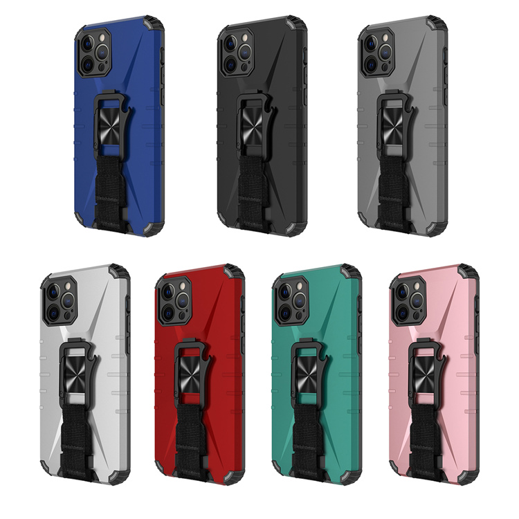 Чехол для мобильного телефона PINJUN City Armor Series для Iphone 11 12 13 Pro Max Mini, многофункциональная задняя крышка из цинкового сплава с кольцевой пряжкой