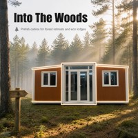 Rumah Kontainer Expandable 20FT Sayap Ganda Lipat Portabel Rumah Prefab Modular Rumah Mungil Siap Huni Rangka Baja Mewah