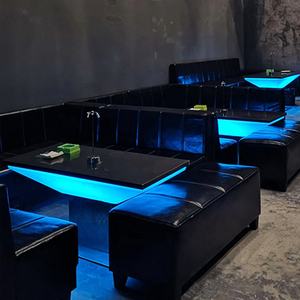 بيع بالجملة أثاث النادي صالة ليلية حدث حانة حفل زفاف نادي متوهجة داخلي خارجي ليد بار طاولة قهوة بلاستيكية - Product Image 6