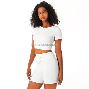 Shorts de yoga pour femmes à taille haute, personnalisés, solides, respirants, écologiques, sans couture, vêtements de sport pour la course à pied, l'entraînement, la salle de sport - Product Image 1