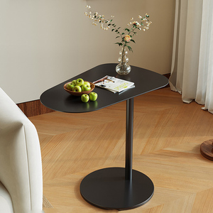 Đen Nhỏ Bên Bảng End Kim Loại Thép Không Gỉ Bắc Âu Hiện Đại Cà Phê Bên Bảng Cho Phòng Khách Sang Trọng - Product Image 1