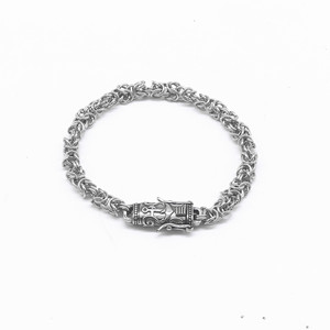 yunnique Pulsera de cadena con ancla, plata tibetana, diseño geométrico unisex, GZY-B0513 - Product Image 1