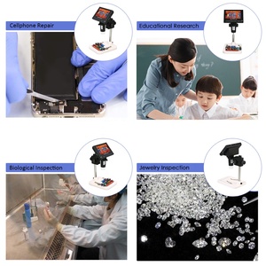 720P Microscope Numérique pour la Réparation Mobile 1000X avec 4.3 pouces ÉCRAN LCD 8LED Batterie au Lithium Intégrée avec socle - Product Image 6