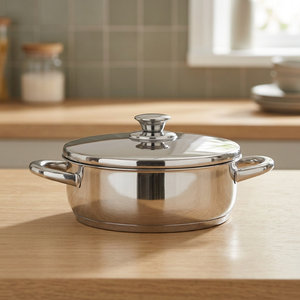 Casserole en acier inoxydable Vitrocor durable avec couvercle, 3 Qt, résistante au four, sans revêtement - Product Image 3
