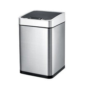 Commercial sensor touchless button smart trash bin home kitchen garbage bin