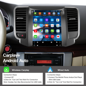 HFMidia Autoradio 9,7 pouces avec écran vertical, lecteur multimédia vidéo Bluetooth pour Nissan Teana J32 2008-2012, CarPlay sans fil, lecteurs auto - Product Image 4