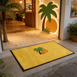 Tapis d'entrée à logo haute visibilité, tufté, à poils longs, antidérapant, résistant à la décoloration, personnalisable (logo et dimensions) pour la promotion de marque - Product Image 5