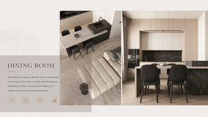 Fournisseur de meubles d'appartement : <span class=keywords><strong>Cuisine</strong></span> moderne de luxe avec îlot en marbre et accents en bois, présentant des vitrines et des étagères ouvertes - Product Image 6