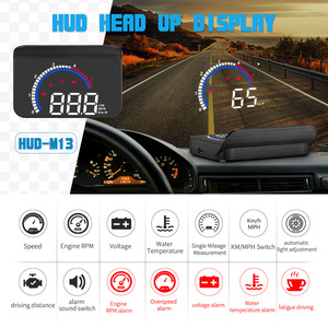 Mới OBD2 đo Heads up hiển thị chiếu xe <span class=keywords><strong>HUD</strong></span> M13 nhiệt độ nước báo động tự động thiết bị điện tử - Product Image 4