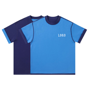 T-shirt Homme Oversize Décontracté de Qualité Supérieure pour l'Été, Coupe Boxy, Manches Reversibles, T-shirt Vierge pour Homme - Product Image 2