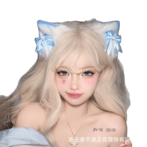 Pinza de pelo con lazo en forma de corazón, dulce y juguetona, estilo bailarina, estilo gata inocente y seductora, diadema linda de sirvienta - Product Image 5