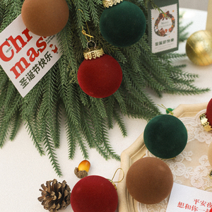 JOYWOOD-Boules de flocage colorées pour arbre de Noël, décorations de fenêtre de vacances, 6cm12pcs - Product Image 5