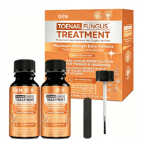Kit de traitement antifongique pour ongles, lot de 2, solution à base de plantes à force maximale pour la réparation des ongles des mains et des pieds, avec lime à ongles