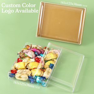 Boîtes à friandises en acrylique <span class=keywords><strong>de</strong></span> qualité alimentaire YUZMEI, boîte <span class=keywords><strong>de</strong></span> rangement pour cadeaux <span class=keywords><strong>de</strong></span> mariage, boîte à dragées carrée en plastique avec couvercle pour bonbons, gâteaux et desserts - Product Image 6