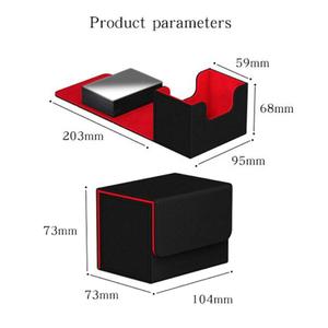 Vente directe, boîte de rangement pour cartes de jeu en cuir, grande capacité, plus de 100 cartes, boîte de rangement pour cartes de jeu, protection contre la poussière - Product Image 2