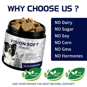 I veterinari raccomandano integratori per la cura degli occhi degli animali domestici, Wolfberry + crisantemo, visione morbida mastica, supporta la salute oculare - Product Image 3