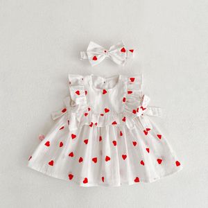 Zomer Katoenen Mouwloze Pasgeboren Print Jumpsuit Baby Schattige Kleding Baby Meisje Romper Jurken - Product Image 6