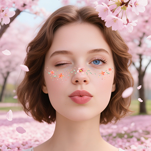 Nuova Collezione Primavera 2026: Tatuaggi Temporanei per il Viso con <span class=keywords><strong>Stampa</strong></span> Floreale alla Moda, Impermeabili, per Trucco da Carnevale, Realizzati in Carta - Product Image 5