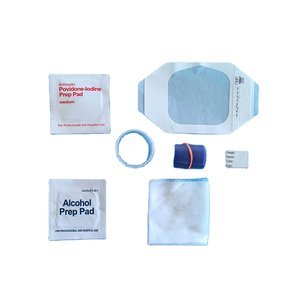 Kits de inicio IV estériles desechables médicos CE ISO Torniquete de inicio IV Kit de vendaje médico de inicio IV