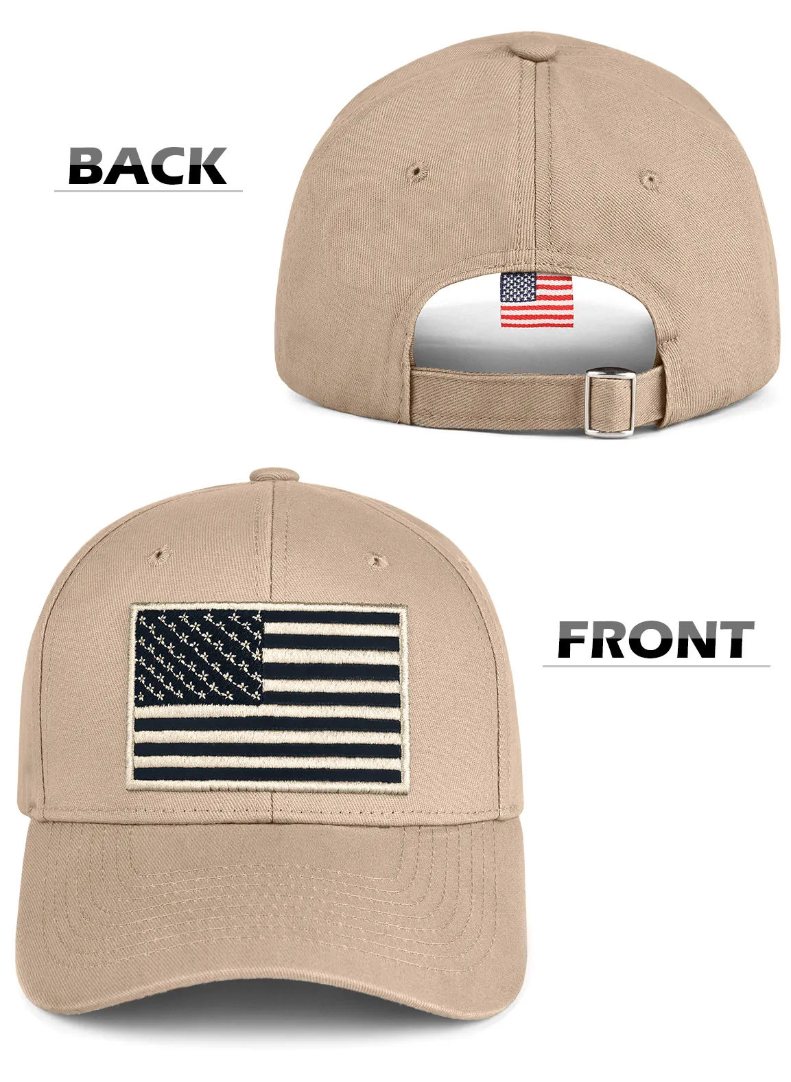 USA Trucker Hat American Flag Baseball Cap for Men Women Patriotic Adjustable Plain Dad Hat with Low Profile