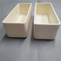 Bentuk persegi panjang Keramik Alumina Perahu Alumina Sagger Crucible