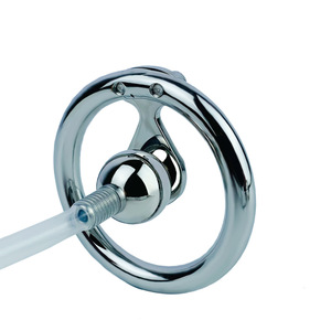 FRRK BDSM Sex Toy Cage de <span class=keywords><strong>chasteté</strong></span> avec cathéter urétral en métal en acier inoxydable serrure masculine pénis cage de coq pour hommes avec <span class=keywords><strong>ceinture</strong></span> - Product Image 4