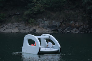 Catamarán Inflable Eléctrico de Lujo, Bote Flotante de PVC para Deportes Acuáticos y Pesca, con <span class=keywords><strong>Pedales</strong></span> para Deportes Náuticos - Product Image 4
