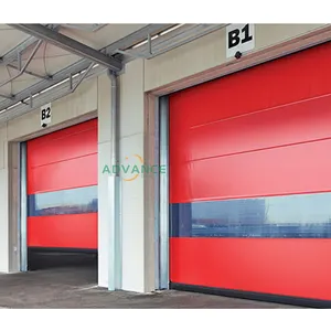 China Supplier Roller Fast Rolling Automatic aluminium door Shutter Operated High Speed PVC Door