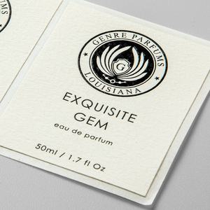 Etichetta adesiva adesiva per profumo in carta di cotone spessa con Logo personalizzato per bottiglia di profumo di lusso - Product Image 3