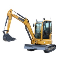 Miniexcavadora XE35U de 3.5 Toneladas, Excavadora Pequeña sobre Orugas para Construcción Urbana, Paisajismo, Tendido de Tuberías, Motor, Bomba, Engranaje, PLC
