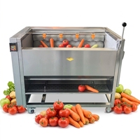 Laveuse automatique de fruits et légumes en acier inoxydable, machine à laver les tomates et les carottes, machine commerciale pour fruits et légumes
