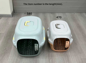 Cage de transport rigide de luxe écologique et durable pour animaux de compagnie OEM – Grande <span class=keywords><strong>caisse</strong></span> en plastique pour chats et chiens, idéale pour les voyages aériens - Product Image 2