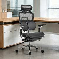 Chaise de bureau ergonomique en maille BIFMA de Chine avec support lombaire réglable et accoudoirs 6D pour ordinateur