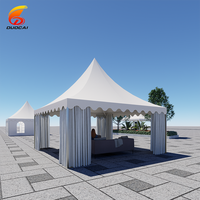 Duocai Auvent de salon extérieur personnalisé 3x3m 5x5m 6x6m Tente pagode avec cadre en alliage d'aluminium à vendre