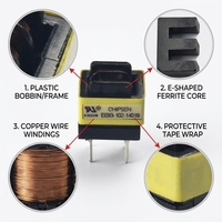 Transformator Daya Flyback Mini 220V ke 12V 3A 24V Fase Tunggal Kumparan Tembaga Murni untuk Robot Lampu LED Transformator PCB