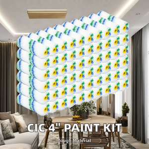 Rouleaux miniatures CIC de qualité industrielle de 4 pouces à 12 picots, à dégagement rapide, garantie de 3 ans, personnalisables OEM, modèle de <span class=keywords><strong>peinture</strong></span> à 4 rouleaux, lot de 60 pièces - Product Image 3
