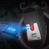 Mini Ratón Óptico con Cable 2.4G para Juegos Competitivos, 7200 DPI, 6 Botones, USB Universal
