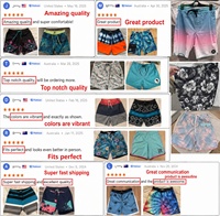 Polyester Nylon Bali Indonesia Kuta Sports Swim Trunks Beach Board Shorts Phantom Boardshorts Surf Pants for Men Printed