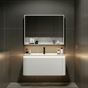 Conjuntos de Baño, Muebles para Lavabo, Panel de Puerta Lacado, Mueble de Baño de Madera de Lujo Personalizado, Diseño Moderno - Product Image 1