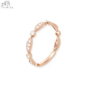 Anillo de Diseño Antiguo de Excelente Calidad, Joyería Exquisita, Oro Rosa Sólido de 18K, Anillos con Diamantes Naturales Reales - Product Image 1