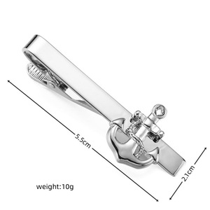 Pince à cravate <span class=keywords><strong>KERONG</strong></span> pour homme, design ancre et gouvernail, style français, plaqué or, accessoires de mariage transfrontaliers - Product Image 4