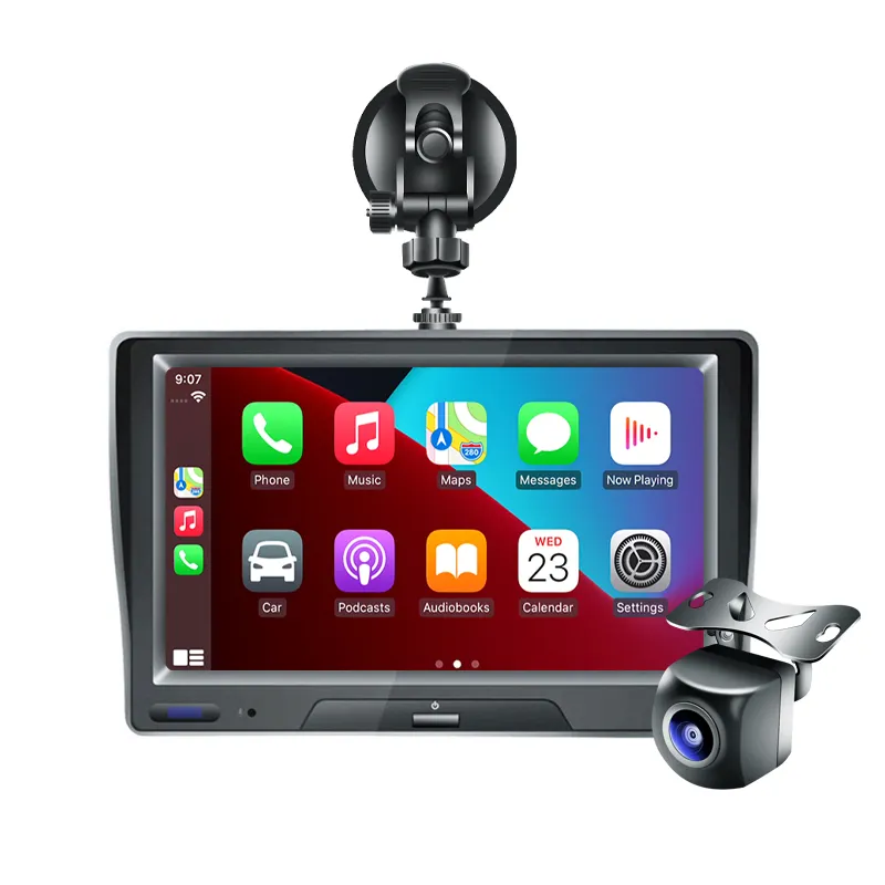 Nieuwe Aankomst Universele Auto Dvd-Speler 7 Inch Capacitief Touchscreen Auto 7 "Monitor Ingebouwde Auto Scherm Dvr Carplay