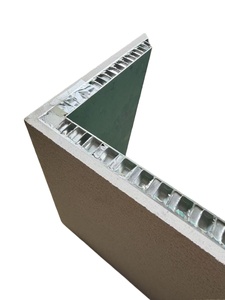 <span class=keywords><strong>Plaque</strong></span> en nid d'abeille en aluminium personnalisée, écologique, résistante à l'eau et au feu, design moderne, surface brossée pour revêtement mural et portes - Product Image 2