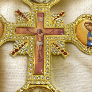 Cruz de Bendición Ortodoxa de Mano HT de 14.96 Pulgadas, Crucifijo de Aleación, Icono Sagrado, Decoración para Oración, Regalo, Adorno Ritual para Iglesia Cristiana Ortodoxa - Product Image 4