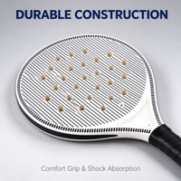 Ensemble de raquettes de paddle-tennis ABS 47 cm en 2 pièces, noyau intérieur en mousse de coton, poignée antidérapante, surface à haute élasticité, écologique, portable