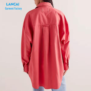 Nouveau modèle <span class=keywords><strong>Trench</strong></span>-Coat en coton à manches longues pour femmes, haut décontracté pour femmes - Product Image 3