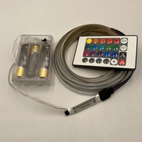 Bande LED RGB COB 5V IP20, éclairage ambiant, auto-adhésive, lumière linéaire avec effet d'eau courante, flexible, type corde