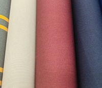 Tissu de draperie extérieur en acrylique teint en fil, à rayures, réfléchissant, avec traitement DWR, pour tentes, auvents, canapés et draperies en chiffon extensible, effet ciré